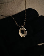 “Christian Dior” 80’s-90’s Lucky horseshoe pavé pendant necklace