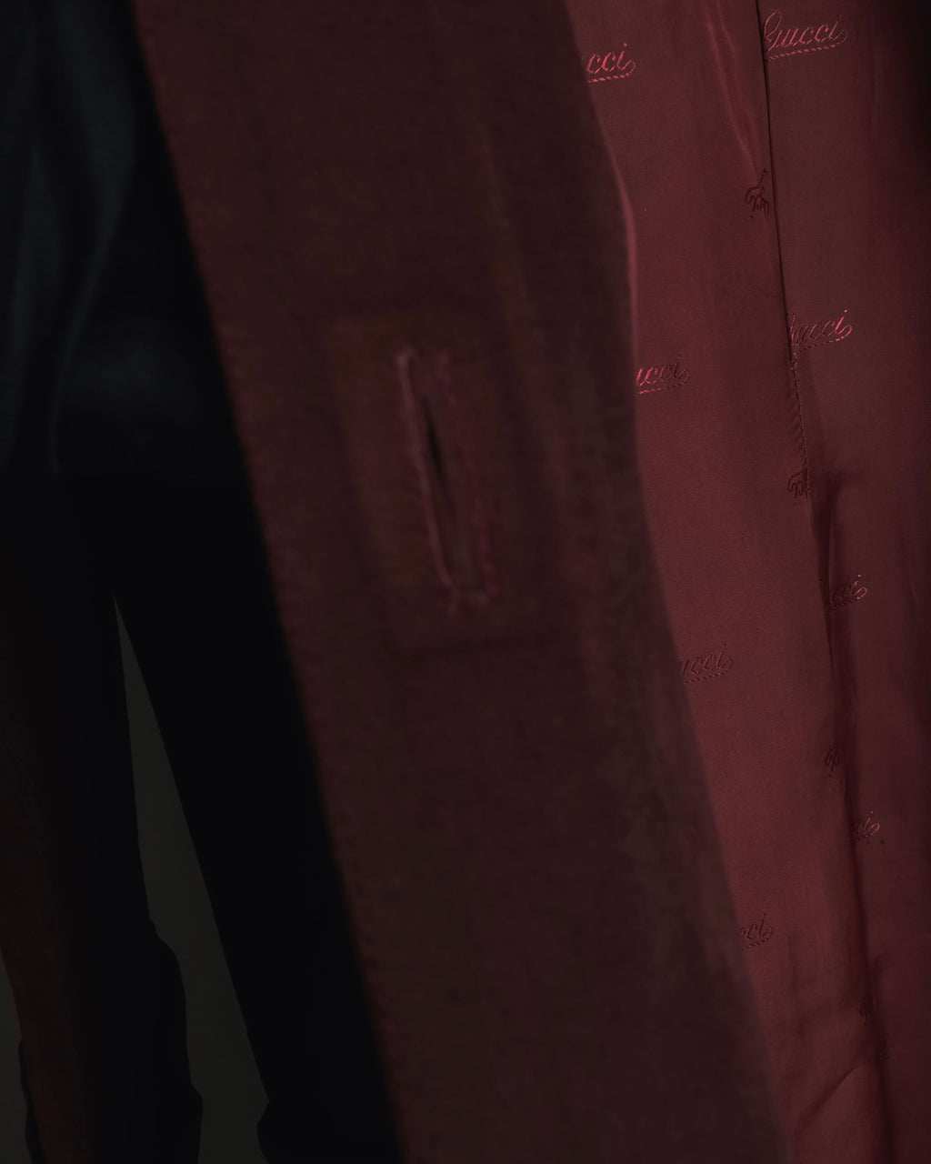 -SPECIAL- "GUCCI" 70’s Suede leather round collar coat