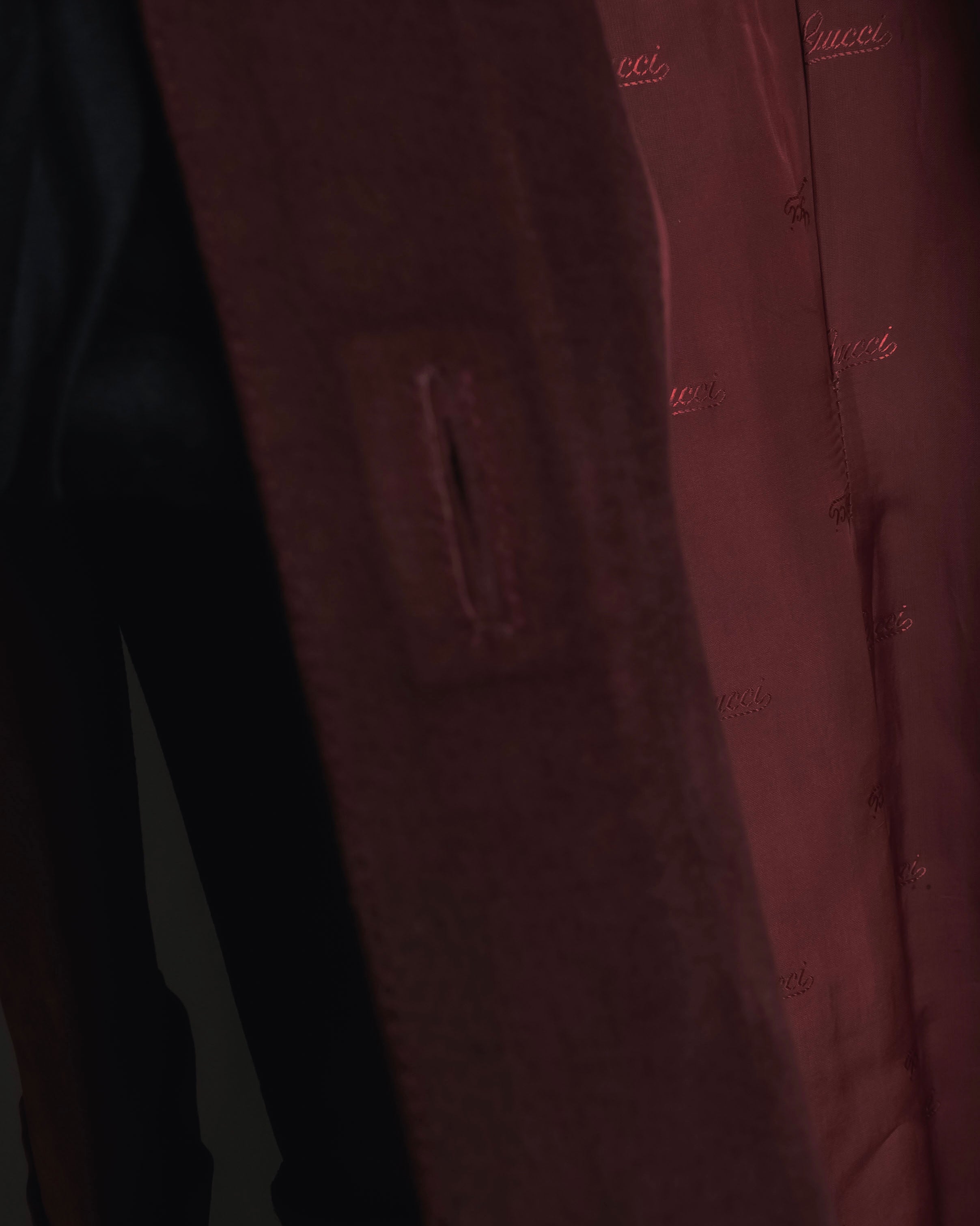 -SPECIAL- "GUCCI" 70’s Suede leather round collar coat