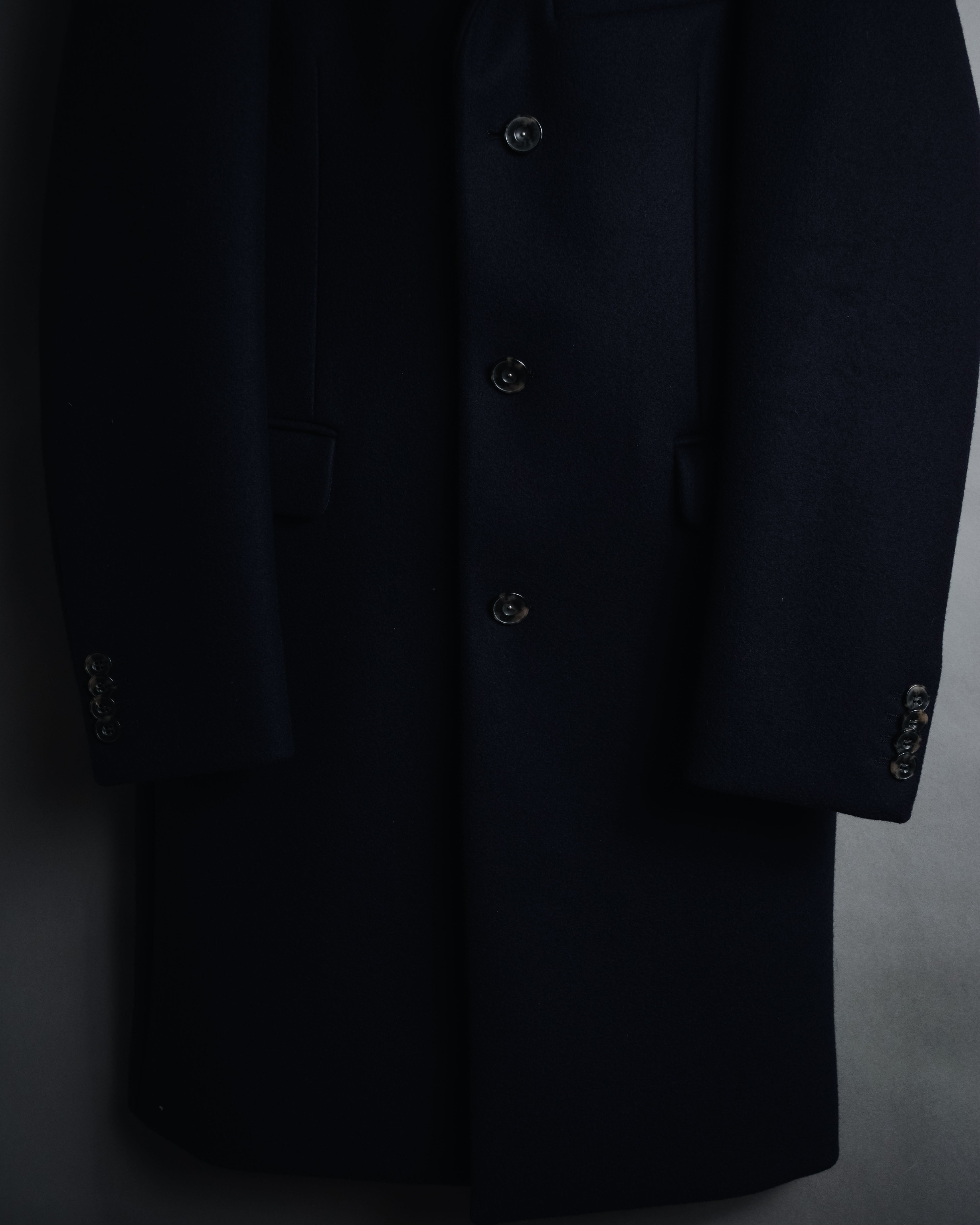 Acne Studios - チェスターコート - ネイビー - 48 - Rigid Wool