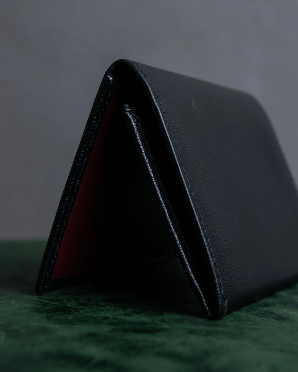 "LOEWE" Anagram logo engraved leather card case