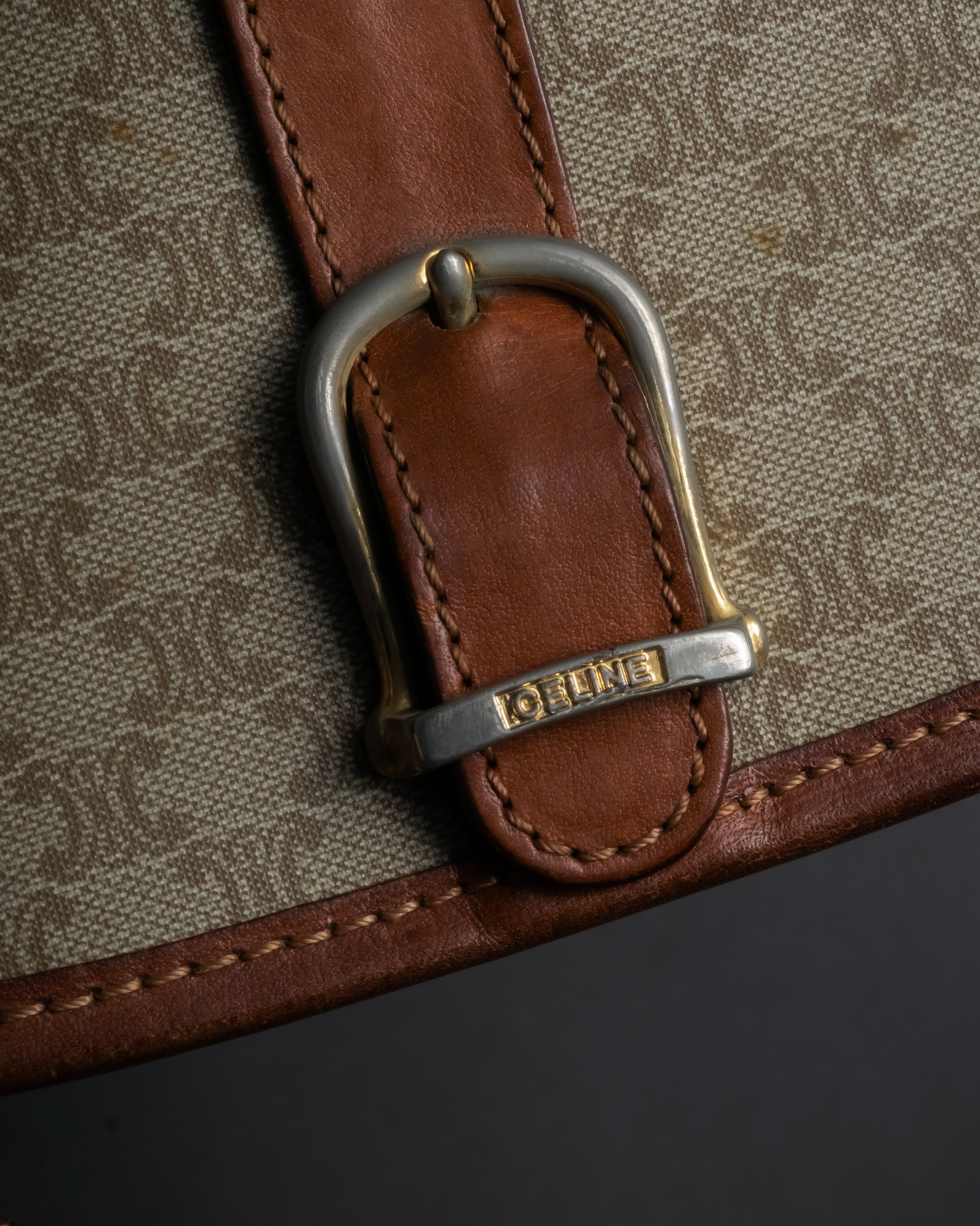 "CELINE Macadam pattern combination shoulder bag