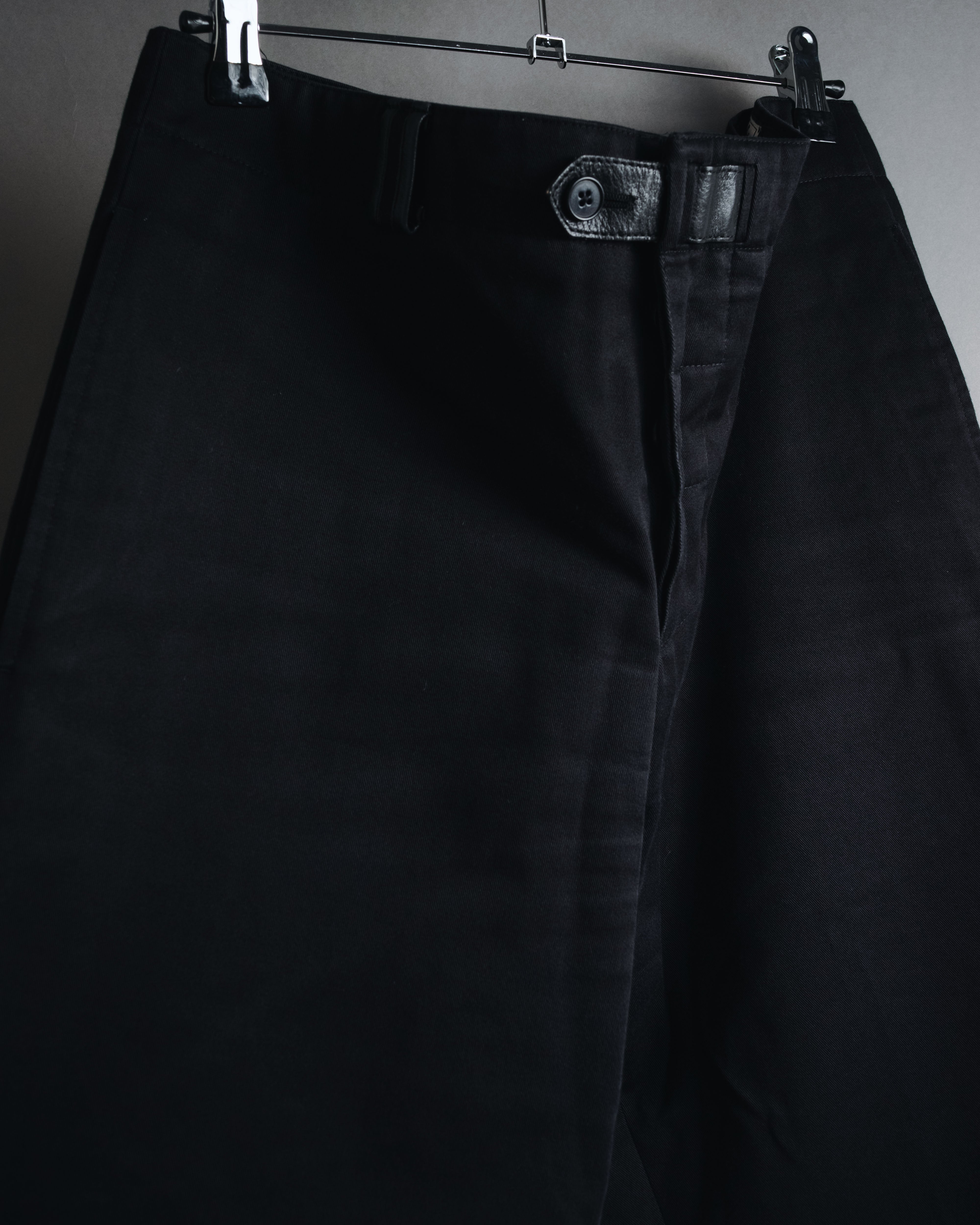 HERMÈS - Pants - Black - Size 40 - 2000s High-Density Cotton Twill