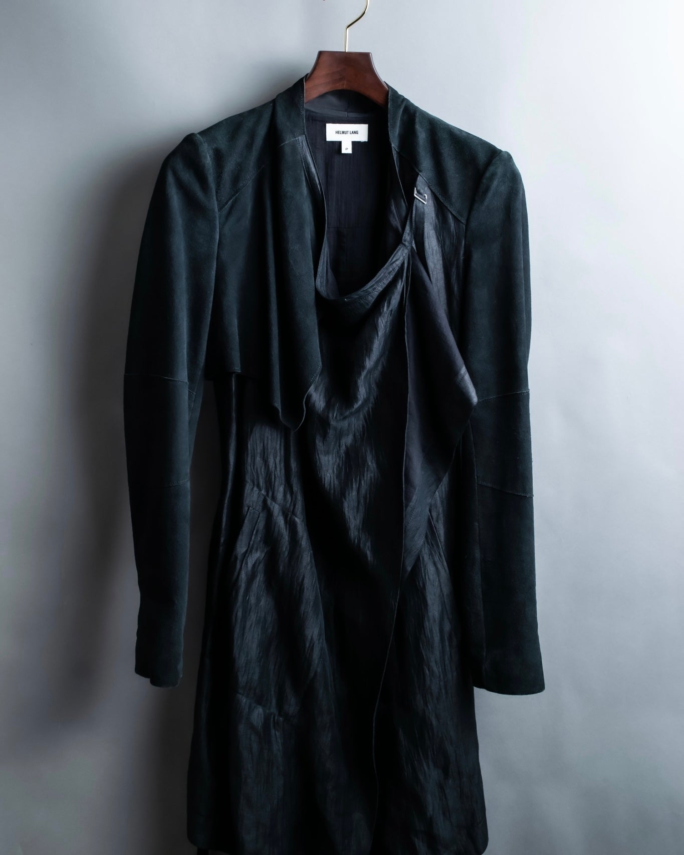 "HELMUT LANG" wrapped leather coat