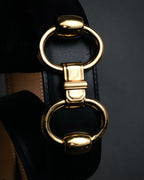 “HERMÈS” 90’s Horsebit leather belt