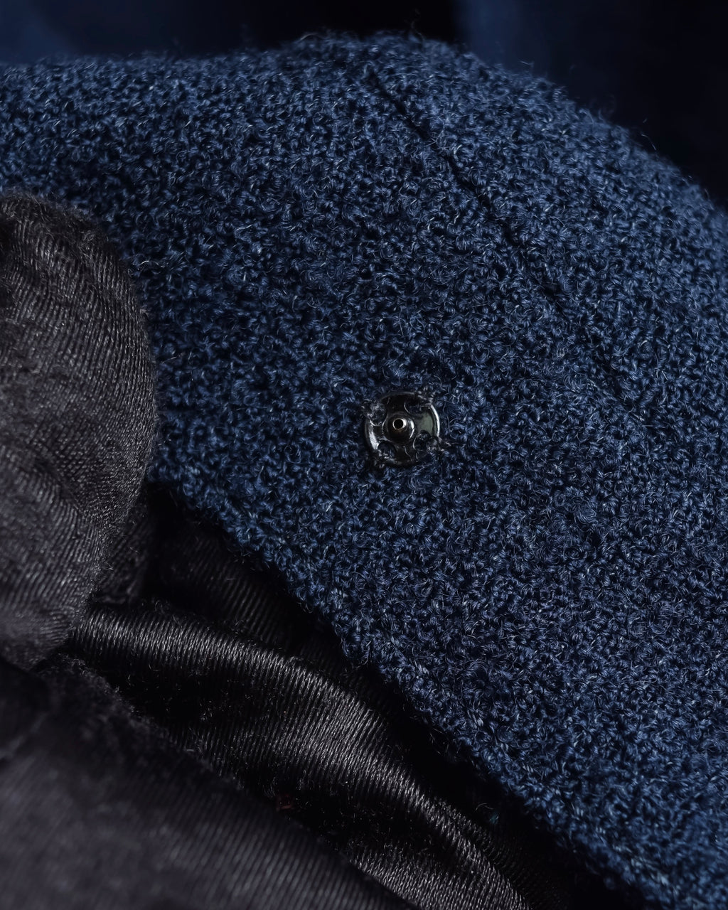 "VALENTINO" Wool boucle concealed front tailored jacket