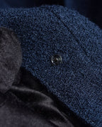 "VALENTINO" Wool boucle concealed front tailored jacket