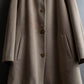 "BURBERRY" Angora mix mid length stand up collar coat