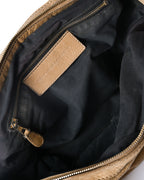 BALENCIAGA/ “Giant City” Gold Studs 2 Way Handbag Beige