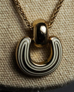 "Christian Dior" Arch motif top gold tone necklace