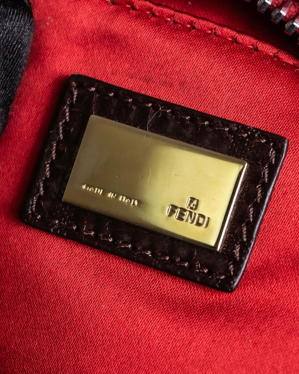 "FENDI" Animal embroidery design boa combination shoulder bag