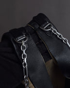 "MAISON MARGIELA" Wig fur design chain shoulder leather bag