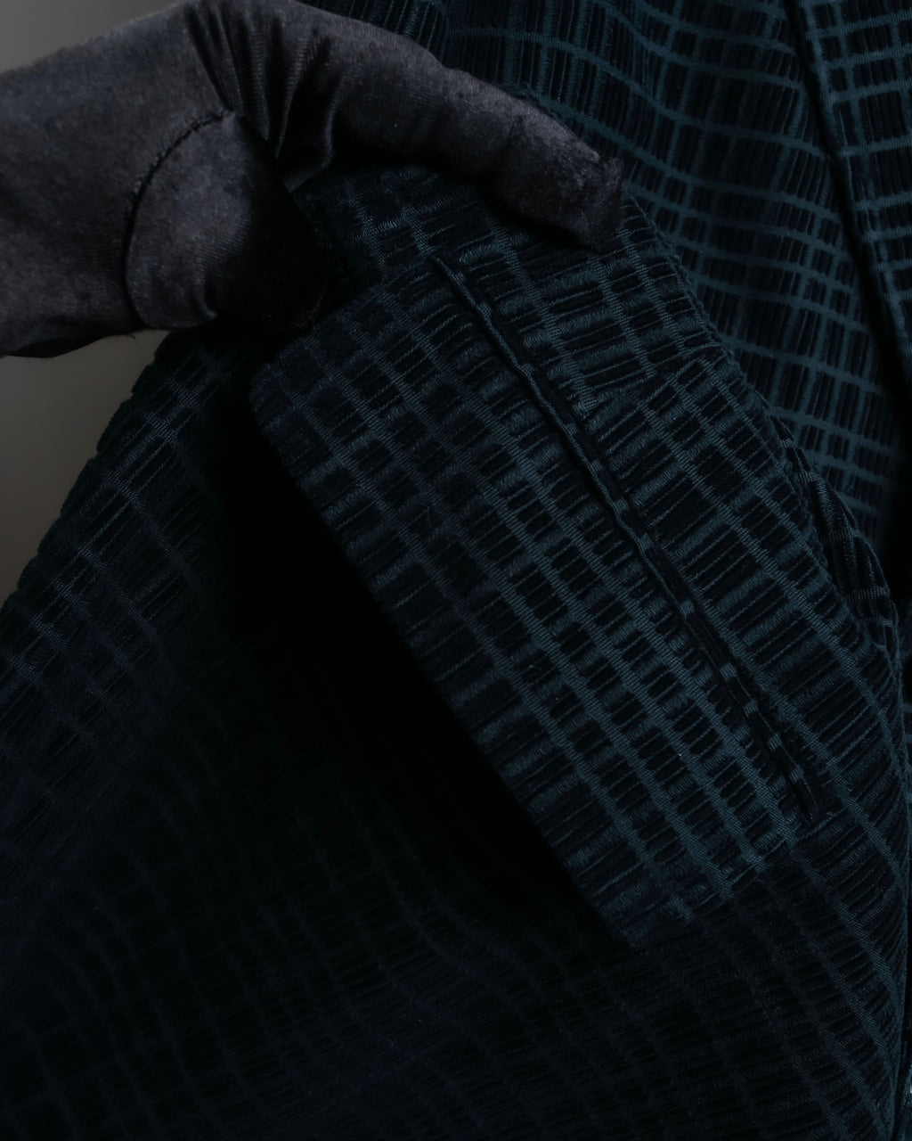 "DOLCE &amp; GABBANA" Checkered velvet tailored jacket