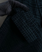 "DOLCE &amp; GABBANA" Checkered velvet tailored jacket