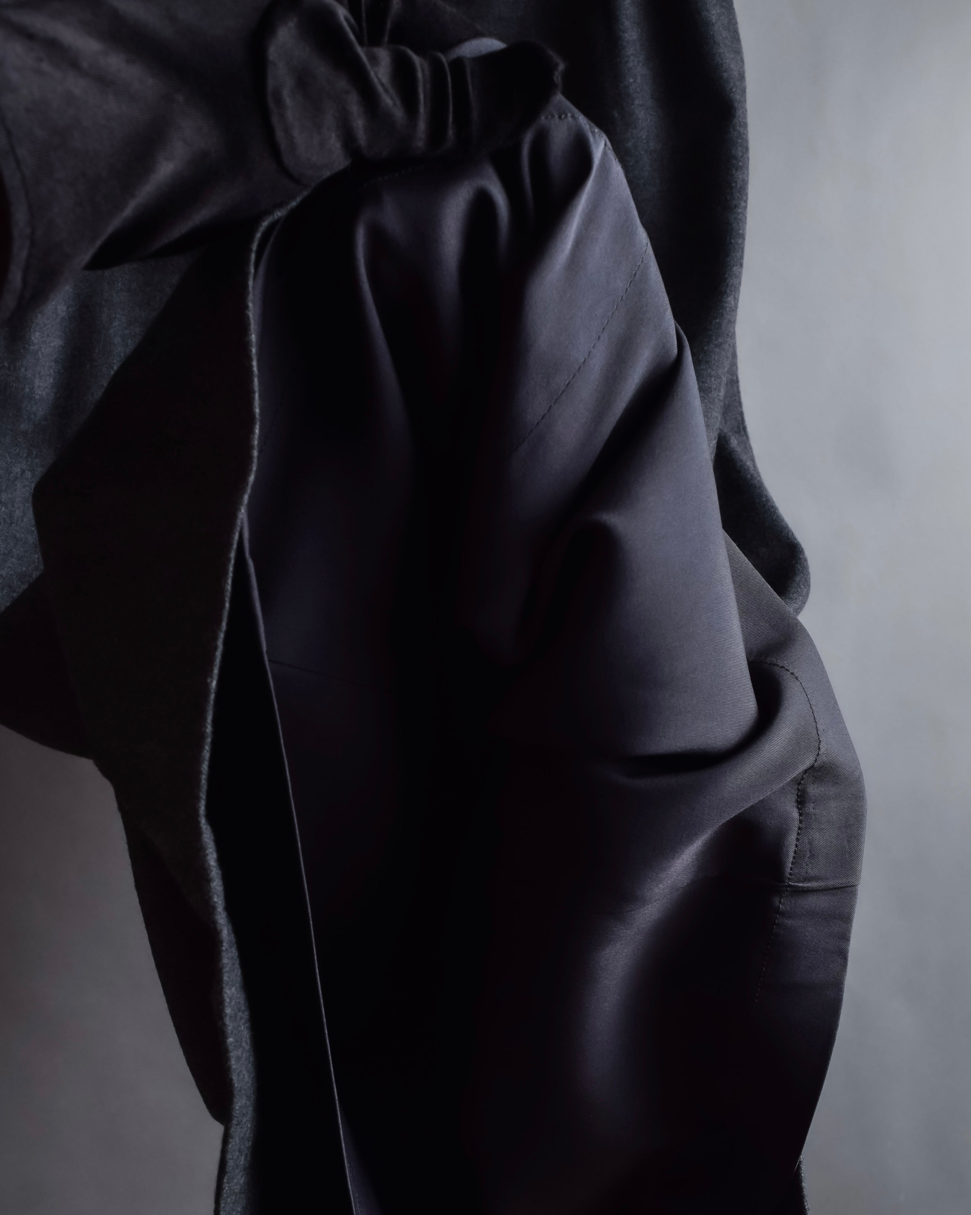 "HERMES" Margiela period semi-flared wool skirt