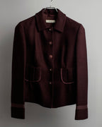 "PRADA" Piping design brushed skirt type set up