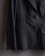 "Dolce & Gabbana" White striped shaped tailored jacket