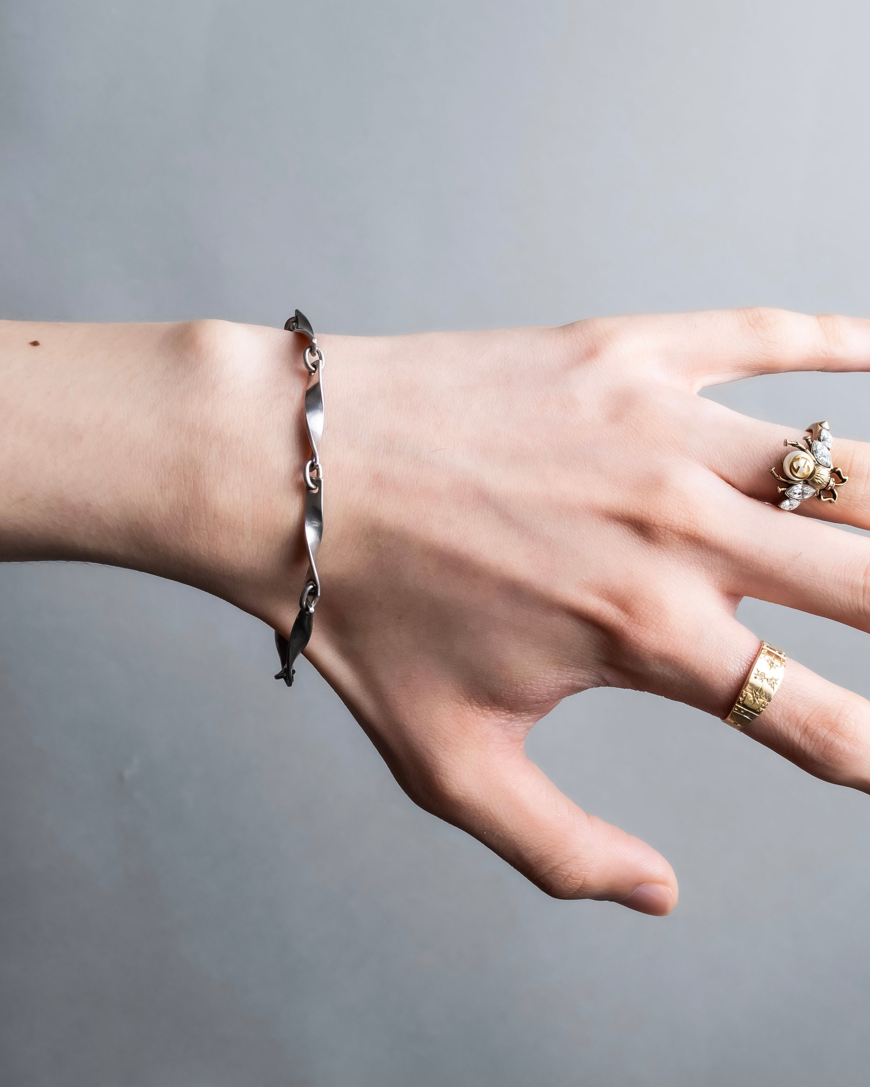 "GEORG JENSEN" Twisted detail silver bracelet