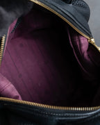 "LOEWE" Flap pocket design ostrich leather bag