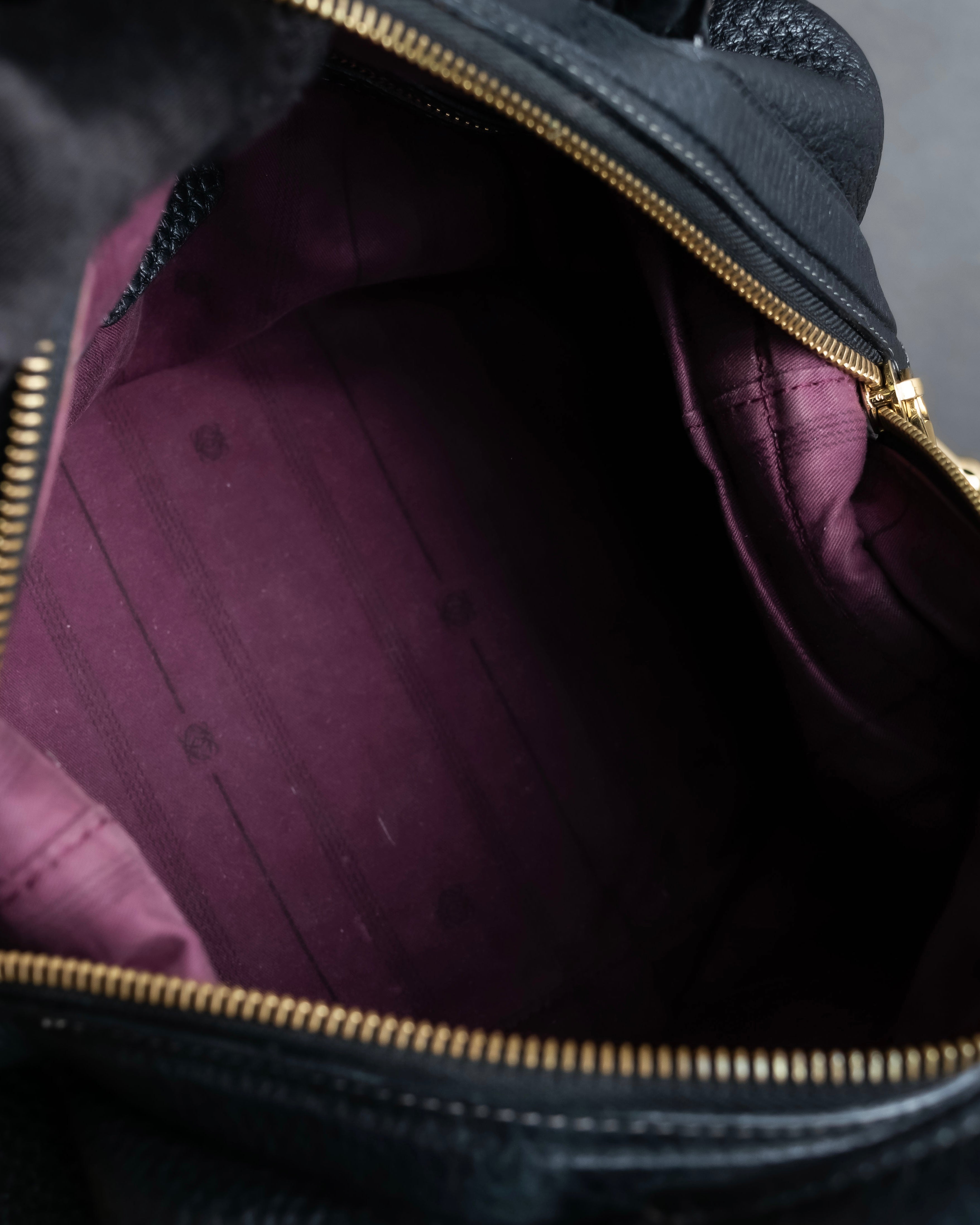 "LOEWE" Flap pocket design ostrich leather bag