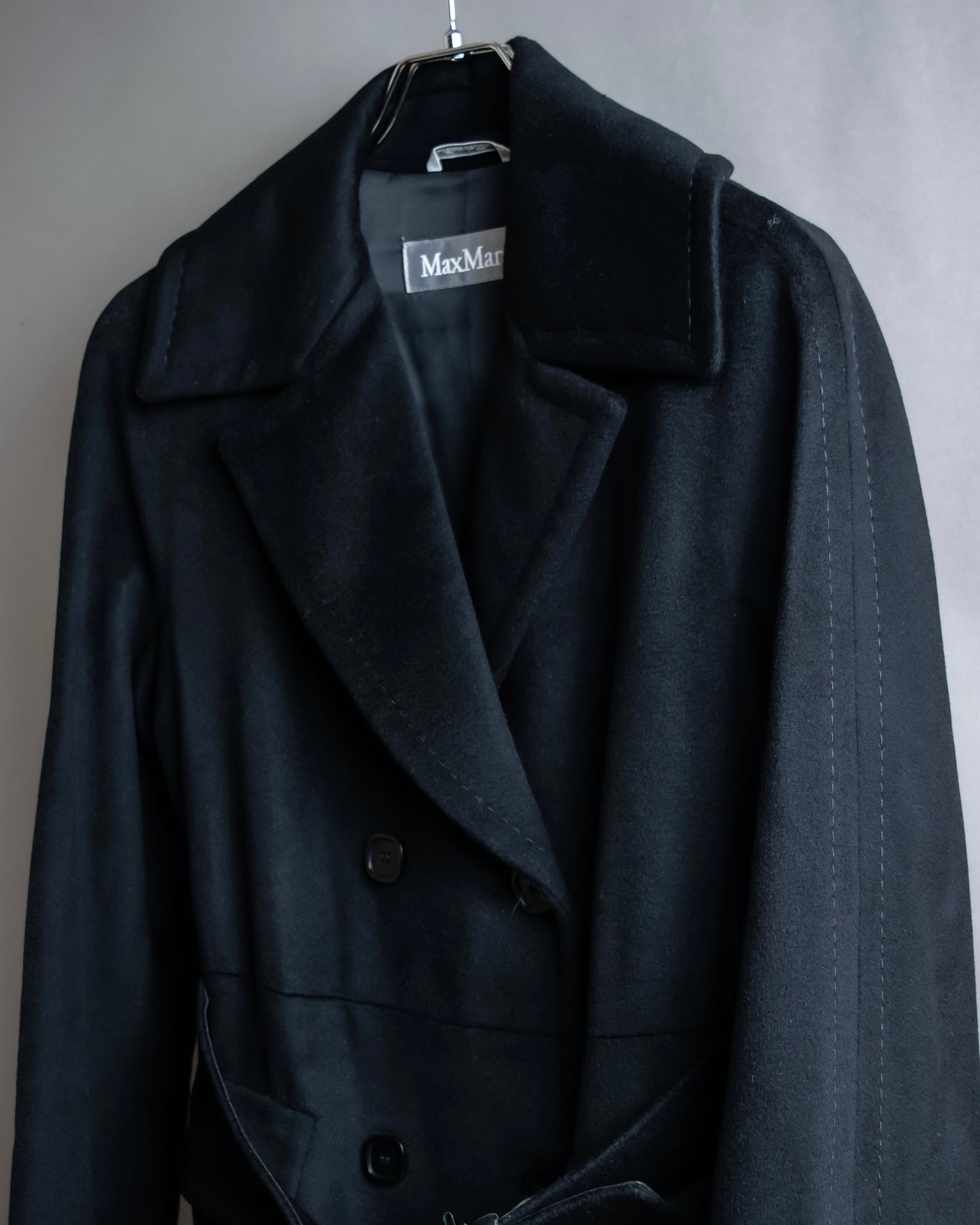 "Max Mara" Belted double breasted maxi trench coat