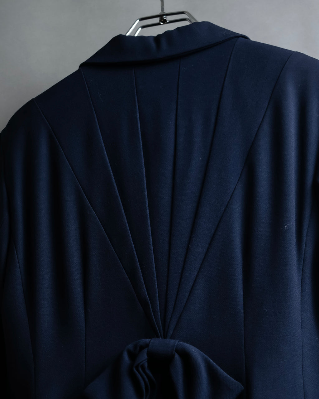 "BALENCIAGA" Gold button design navy color dress