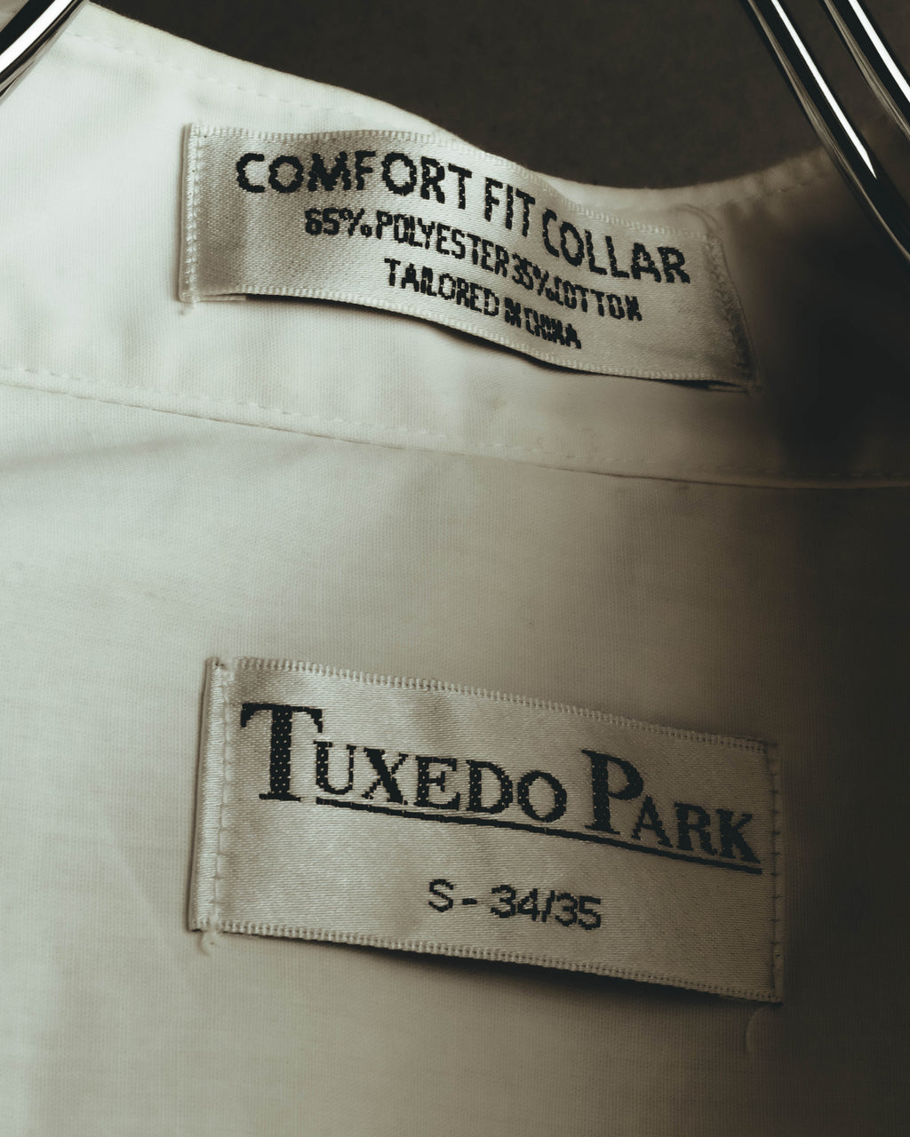 "Vintage" 90's-00's Pleated front tuxedo shirt