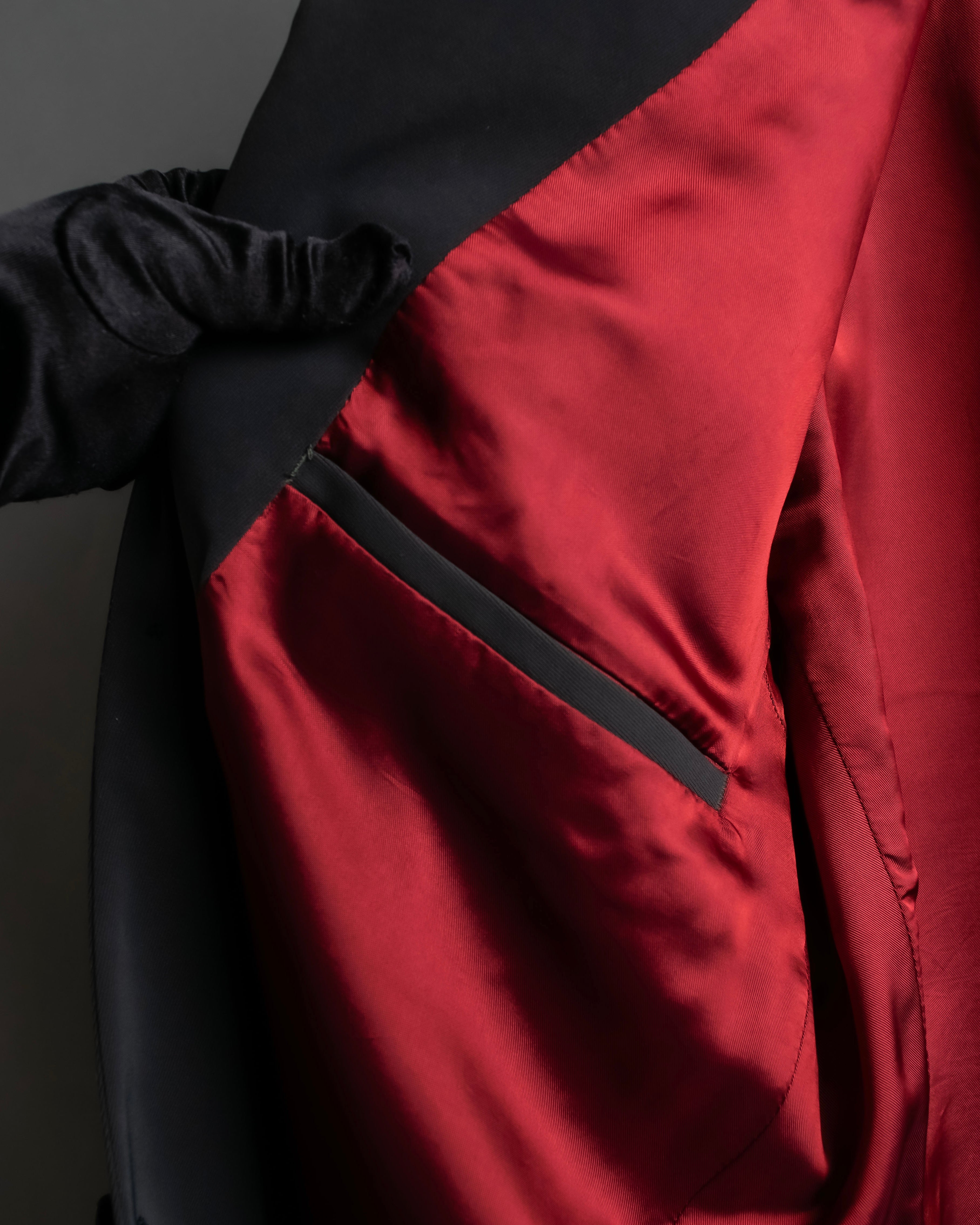 "TOSSARI" Shiny hidden zipper design tailored jacket