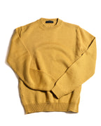 PRADA/ Classic Chunky Knit Crew Neck Sweater Mustard Yellow