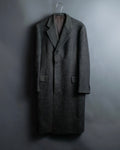 "Burberrys" diagonal striped pure new wool long coat