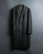 "Burberrys" diagonal striped pure new wool long coat