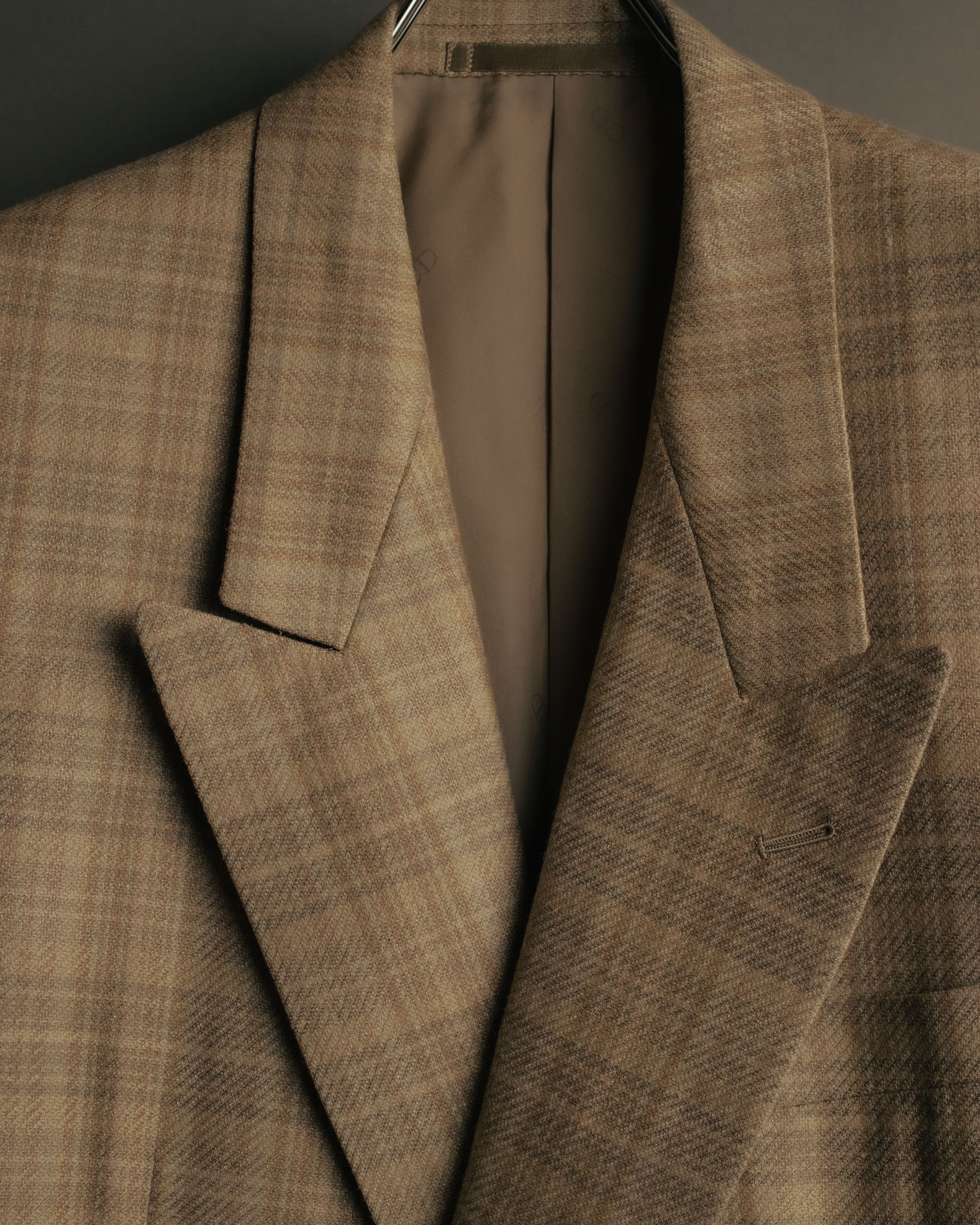 “Christian Dior MONSIEUR” 80’s-90’s Silk blend checked double breasted blazer