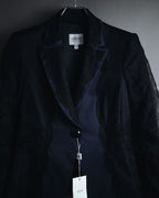 "ARMANI COLLEZIONI" Sheer lace layered tailored jacket