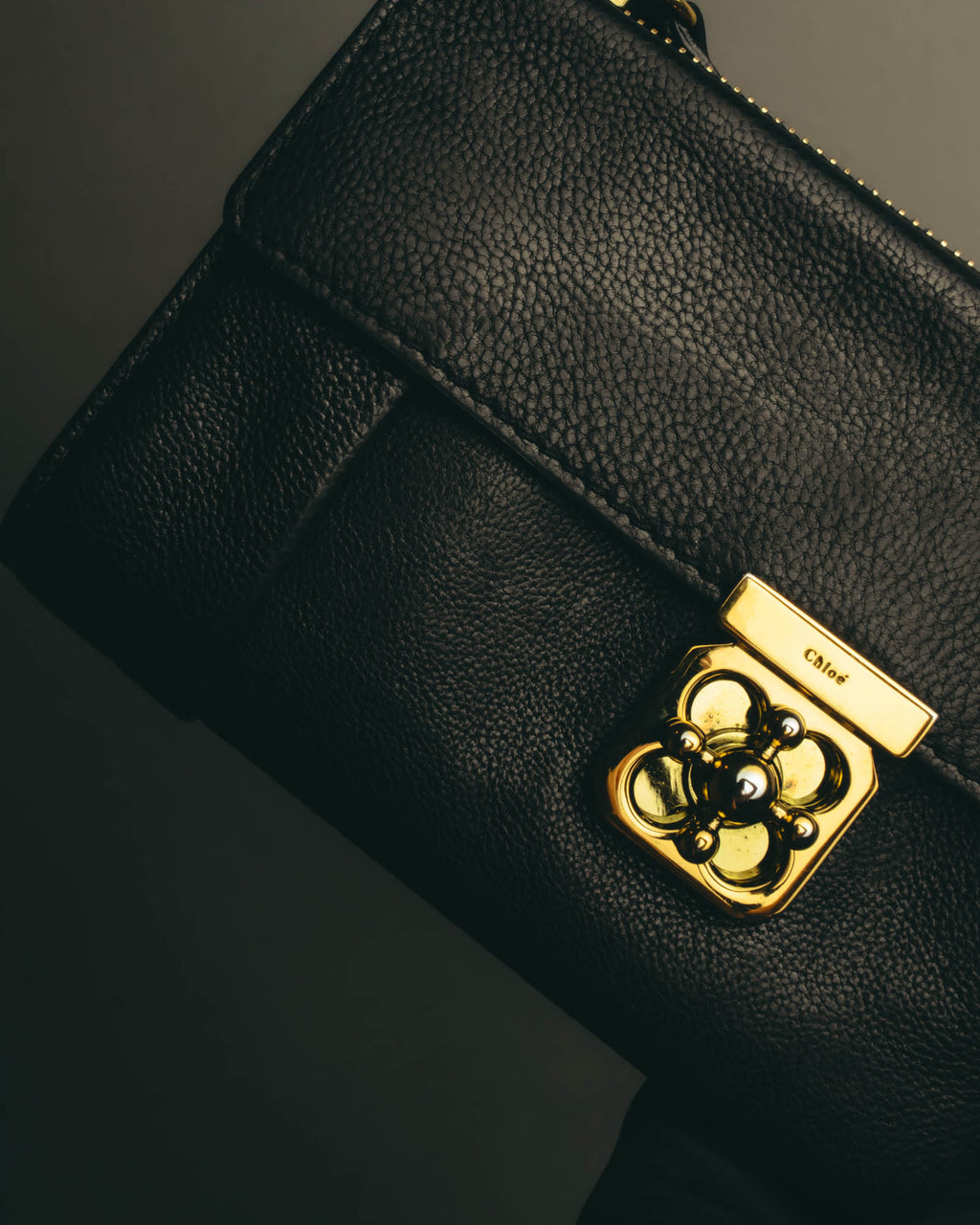 "Chloé" 2010's Black leather long wallet