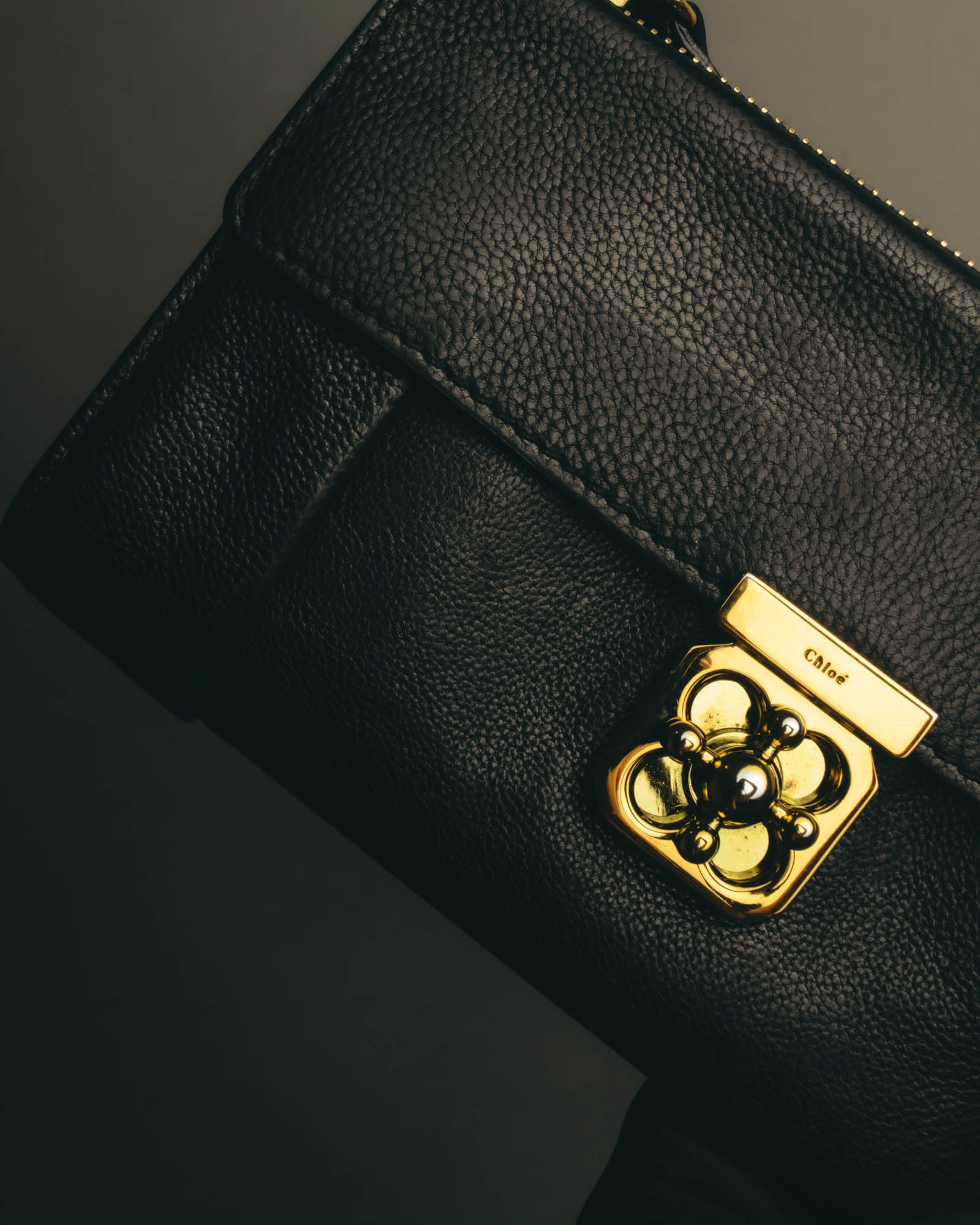 "Chloé" 2010's Black leather long wallet