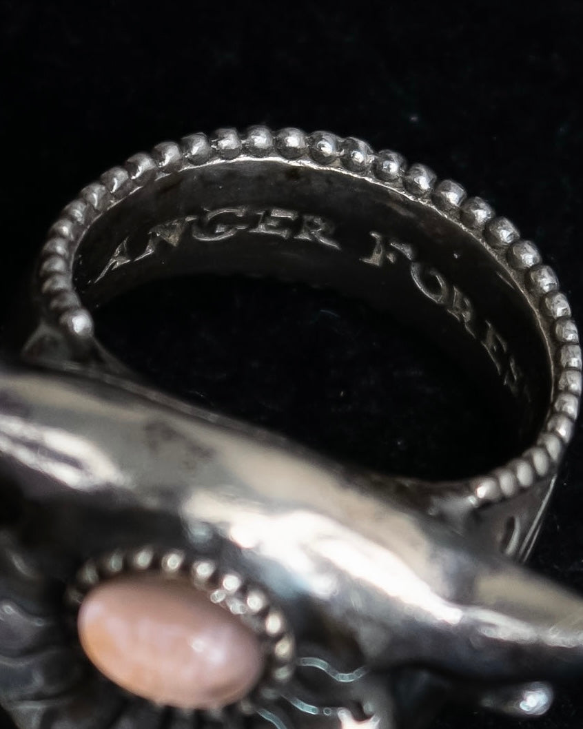 "GUCCI" Anger forest collection silver bullhead motif ring