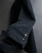 "POLO Ralph Lauren" Herringbone weave charcoal gray tailored jacket