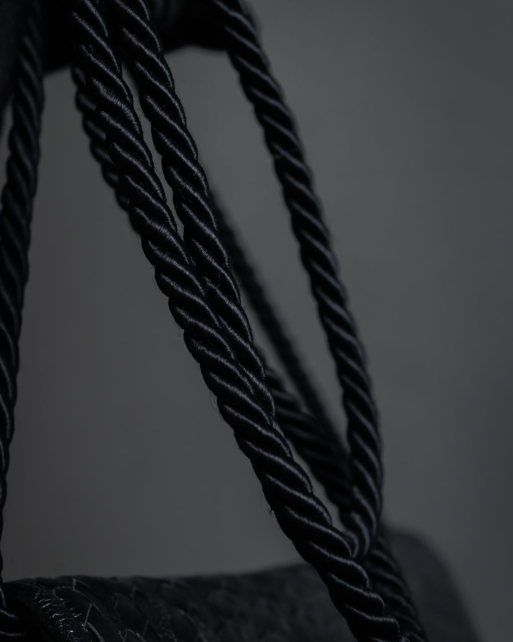 "FENDI" 80's Karl Lagerfeld design braided leather shoulder bag