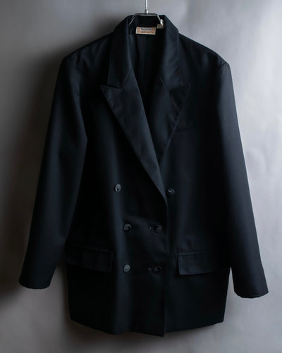 Double-breasted beautiful draped tailored jacket