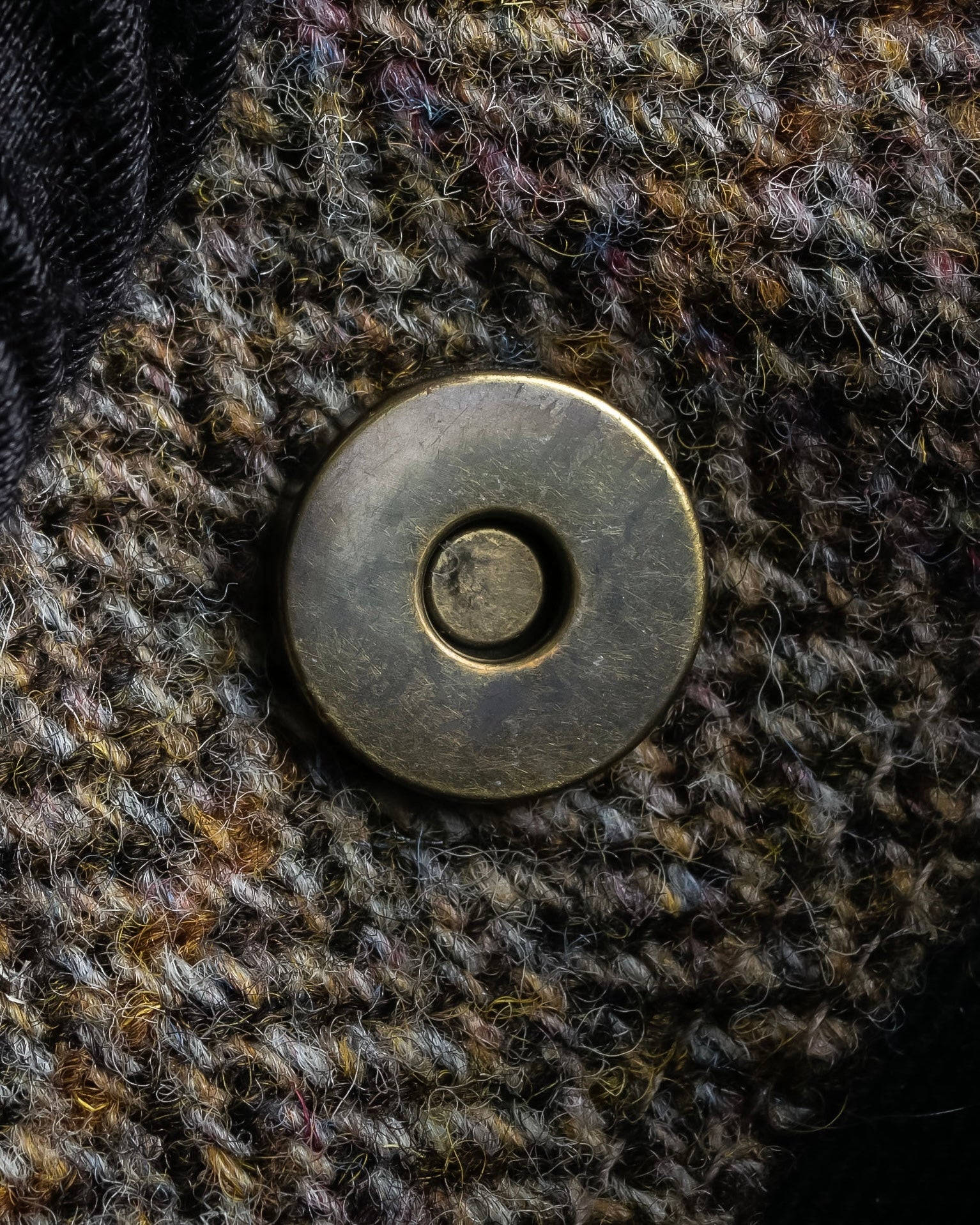 "Harris Tweed" Herringbone wave boston bag