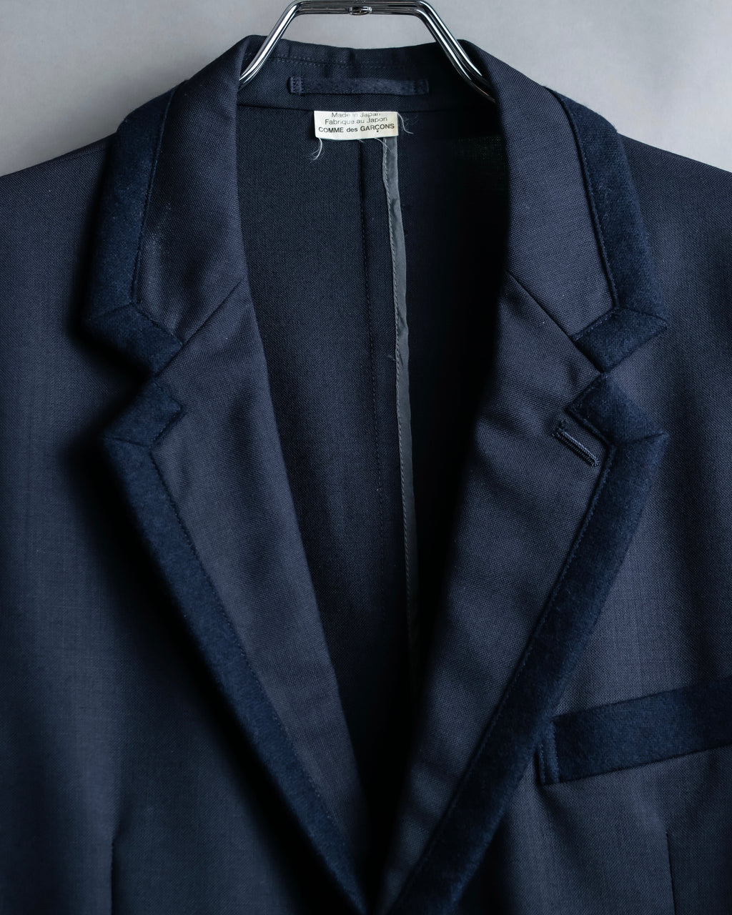 "COMME des GARCONS HOMME DEUX" Different material tailored jacket