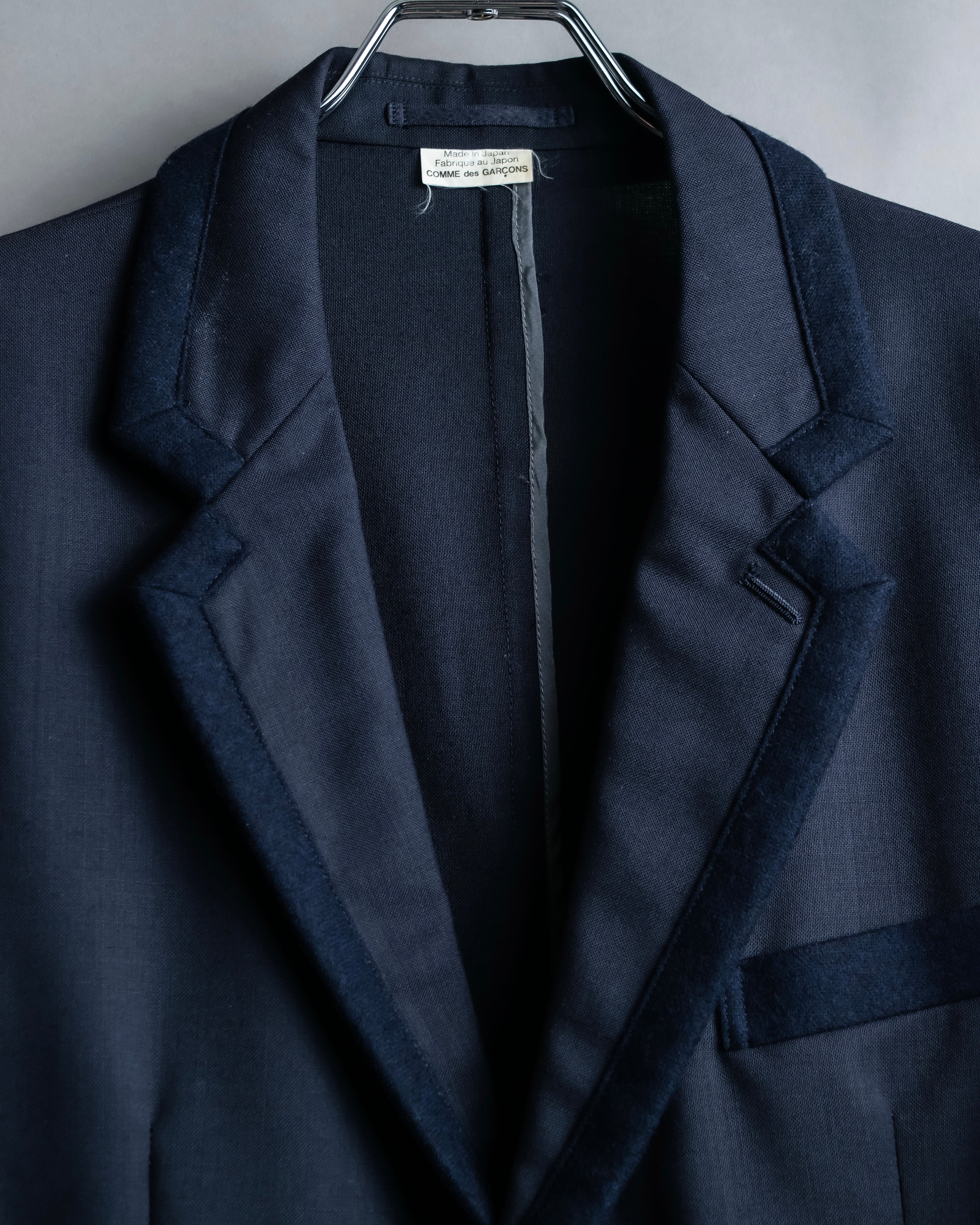 "COMME des GARCONS HOMME DEUX" Different material tailored jacket