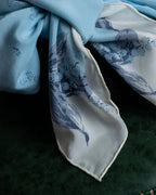"Christian Dior" Bird motif silk scarf