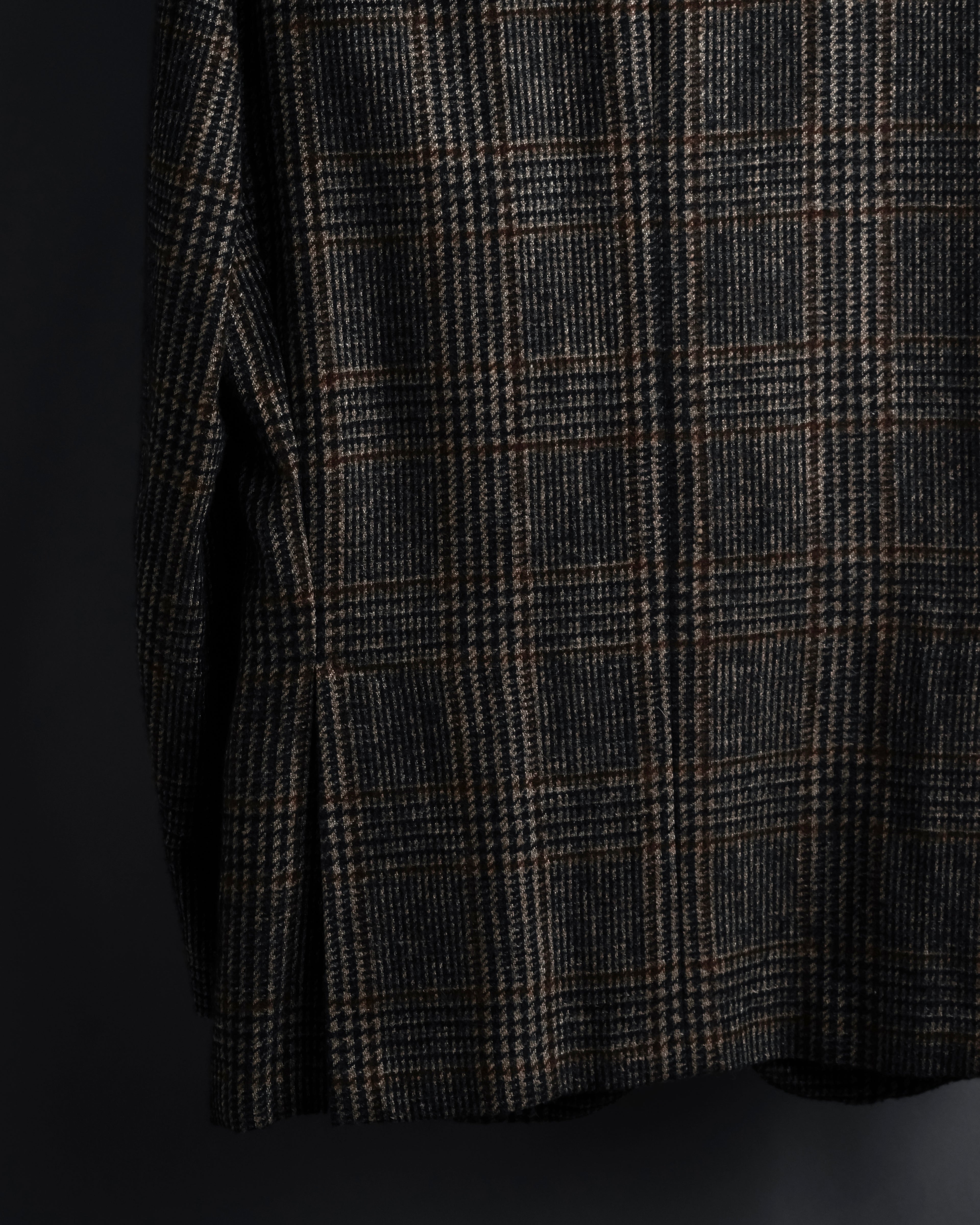 "Ernesto" Glen plaid flannel tailored jacket