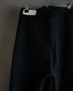 "US navy inspired lace back wide sailor pants"