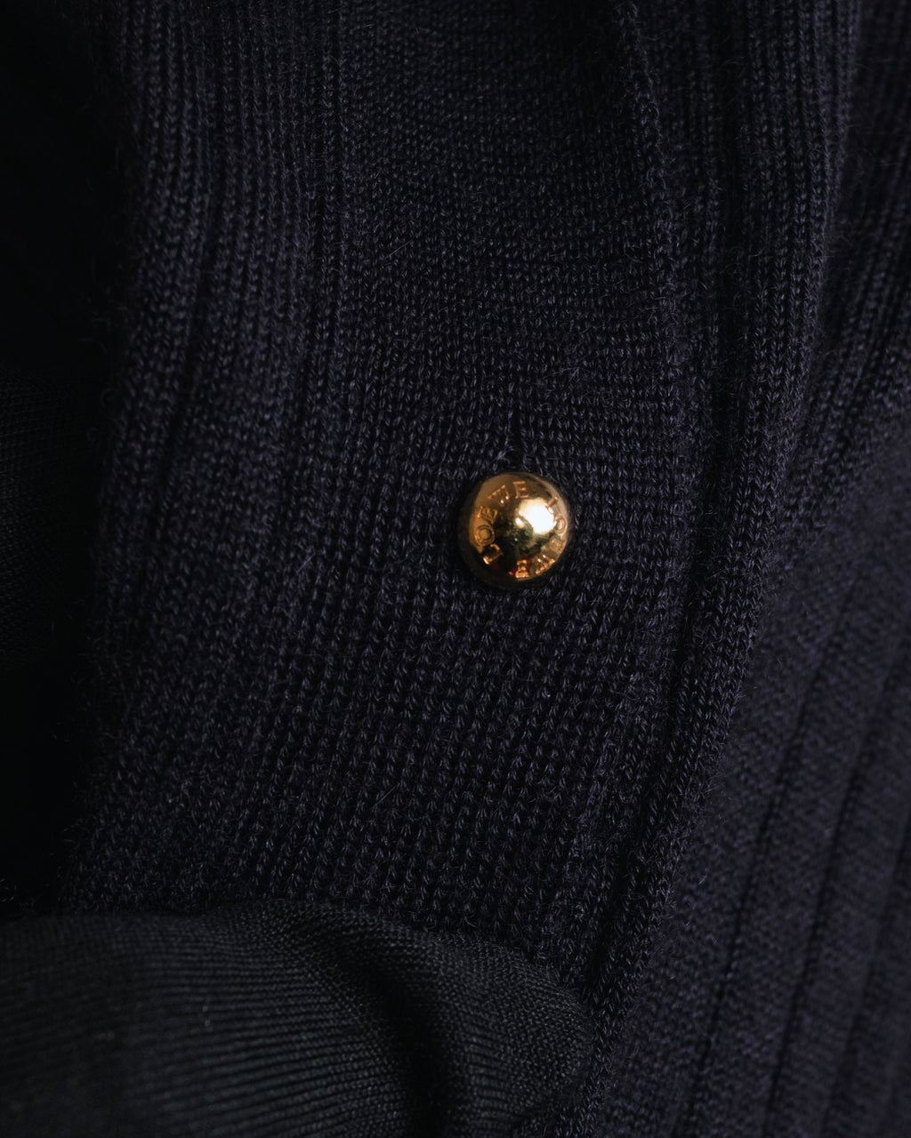 "LOEWE" Fine-Ribbed Button-Front Knit Cardigan