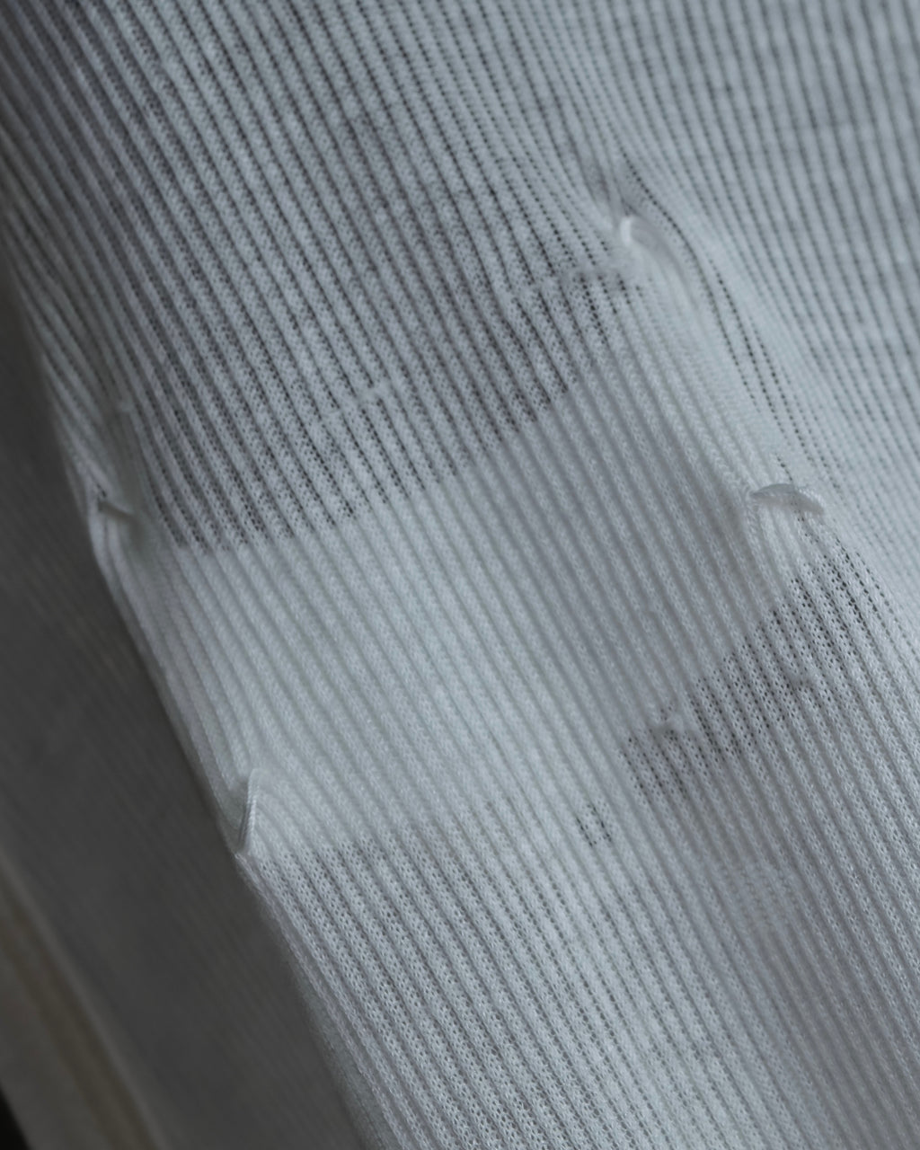 "MAISON MARGIELA" Stitch design net sheer tank top