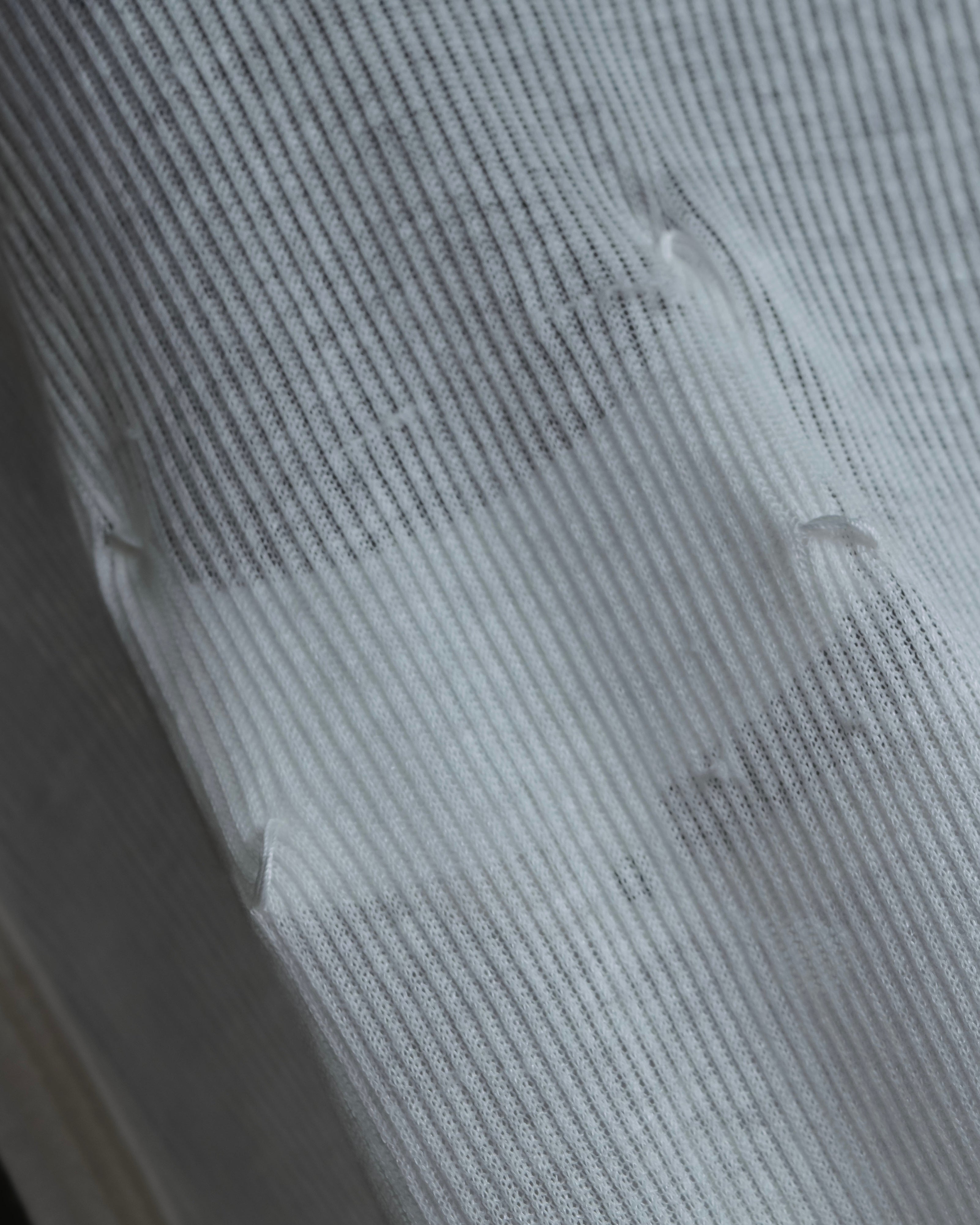 "MAISON MARGIELA" Stitch design net sheer tank top