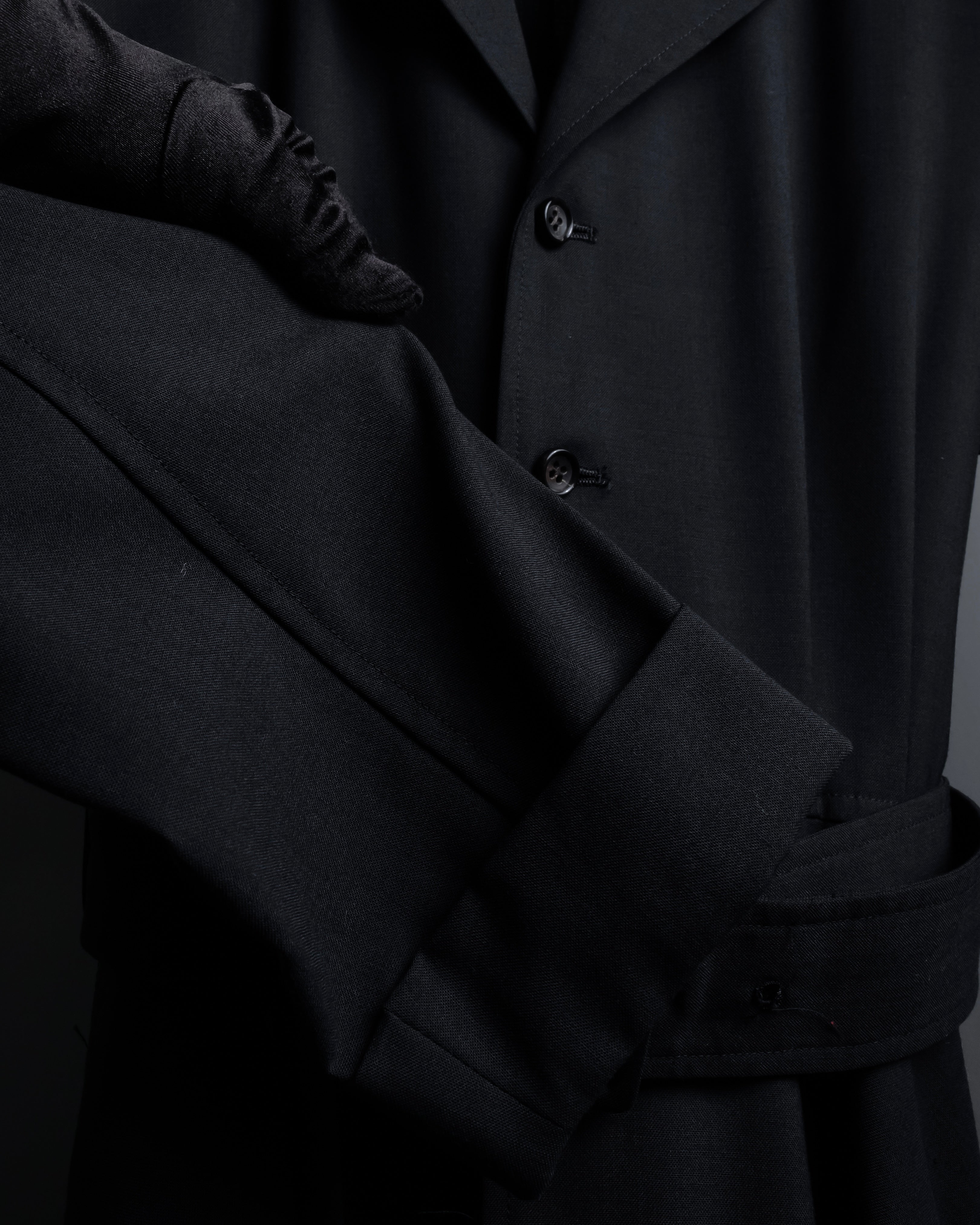 "tricot COMME des GARCONS" 90's Tailored collar belted long dress