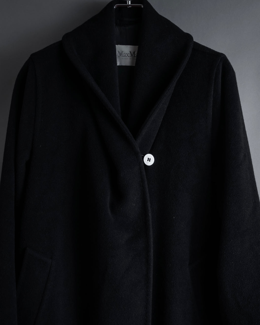 "Max Mara" 90''s-00's Actress collar design long coat